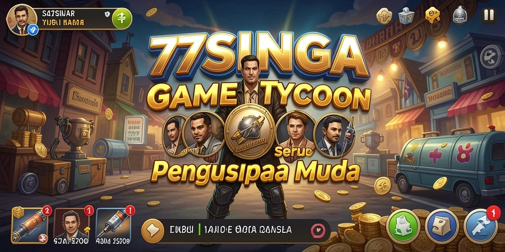 Screenshot gameplay seru dari 77SINGA menunjukkan proses manajemen bisnis yang menarik.