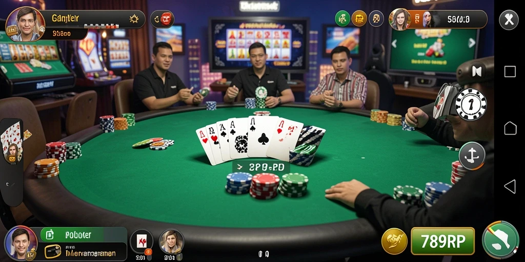 Tampilan gameplay Poker yang seru di 789RP.
