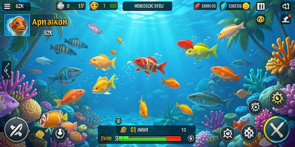 Tampilan gameplay Tembak Ikan yang seru di 8ZK.