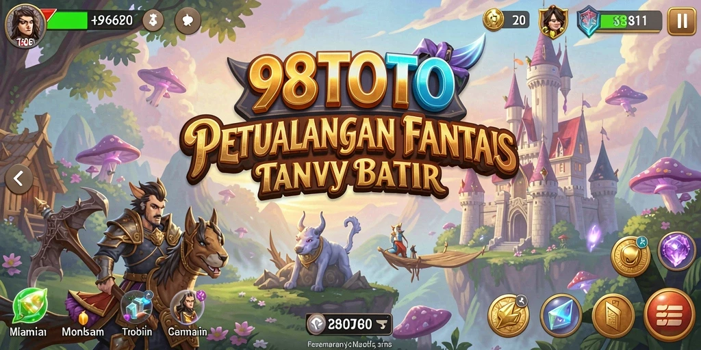 Screenshot menampilkan aksi seru dalam game RPG 98TOTO.
