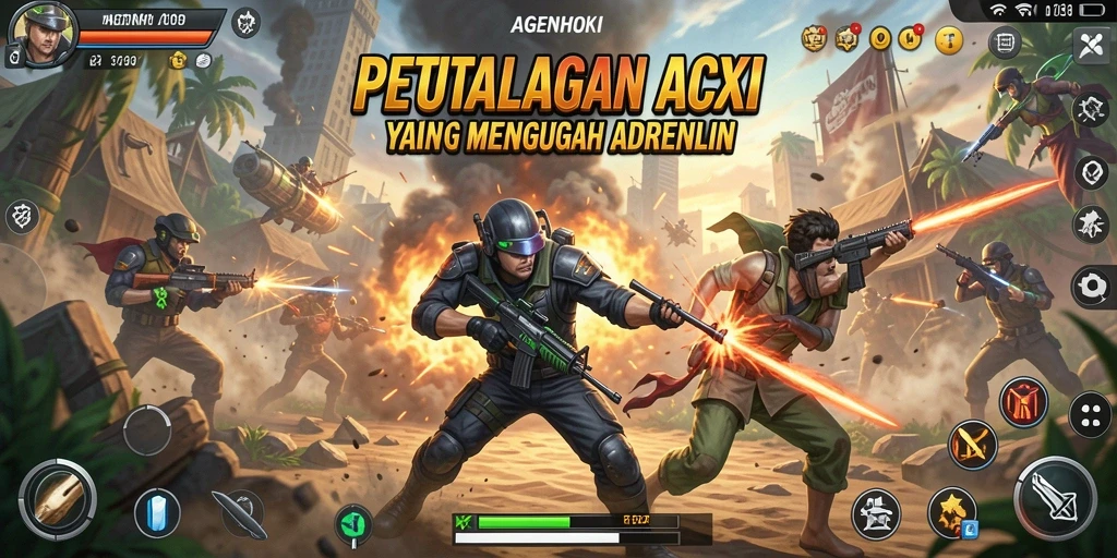 Tampilan gameplay AGENHOKI yang mendebarkan dan penuh aksi.
