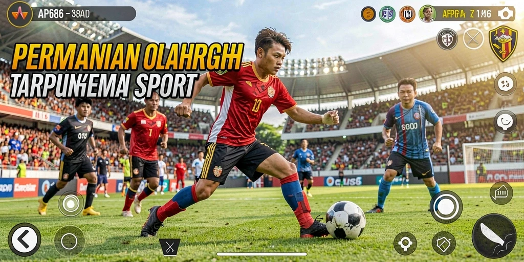 Tampilan gameplay seru AP686 dalam perlombaan olahraga yang mendebarkan.