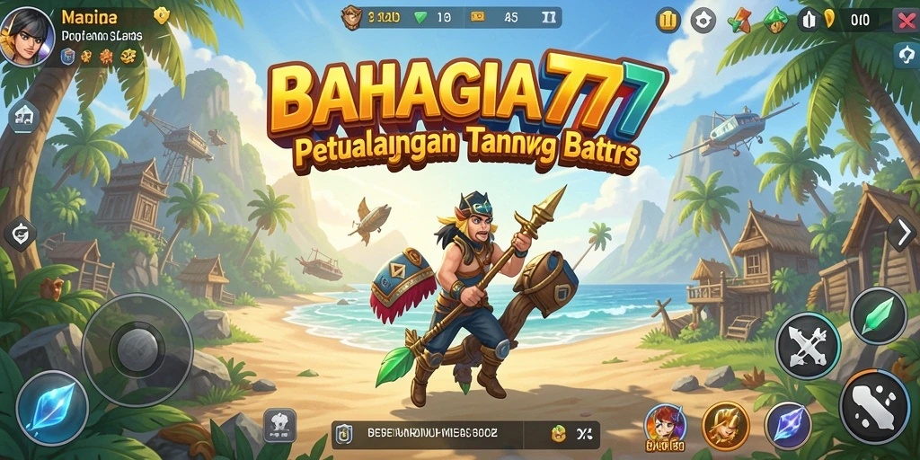 Screenshot menunjukkan petualangan epik dalam dunia Open World BAHAGIA777.