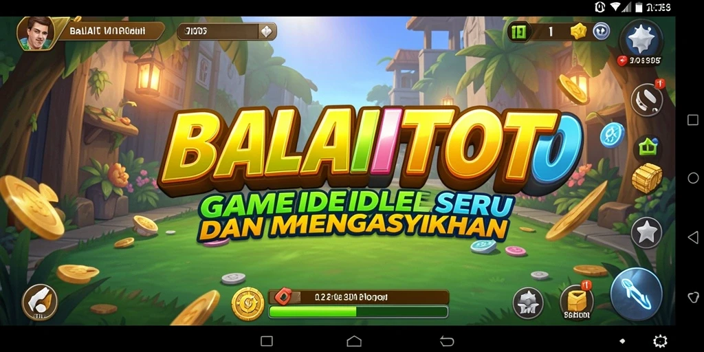 Tampilan gameplay BALAITOTO dengan berbagai aktivitas Idle yang menarik.