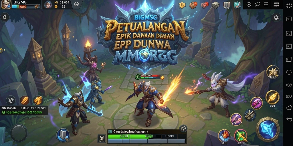 Tampilan menakjubkan dari gameplay <strong>BIGMSG</strong> yang memikat di dunia MMORPG.