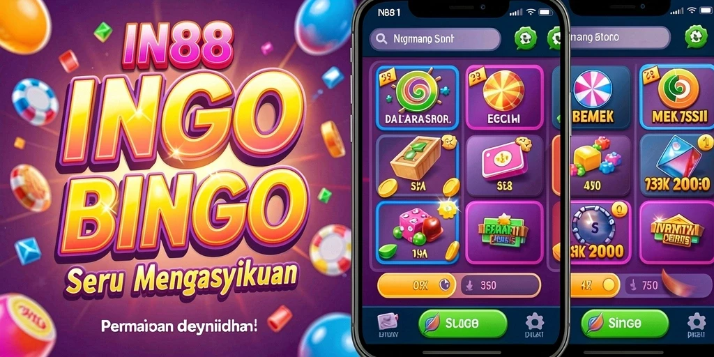 Tampilan menarik dari gameplay Bingo IN88 dengan papan nomor yang menggembirakan.