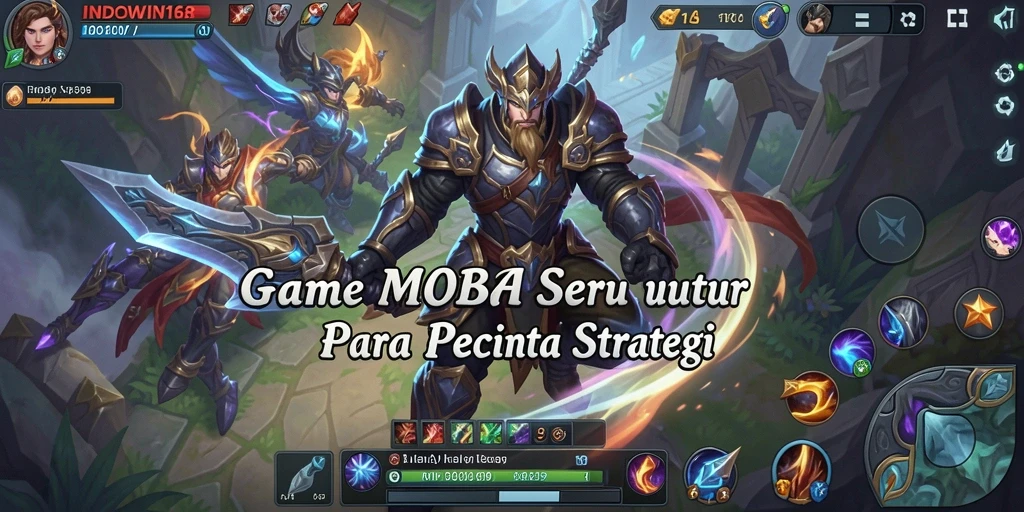 Tampilan gameplay seru dari INDOWIN168 saat pertempuran tim.