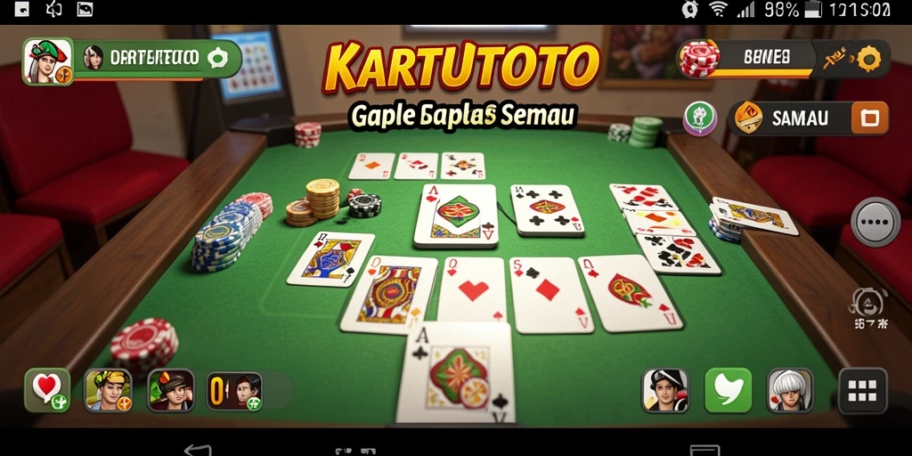 Tampilan gameplay KARTUTOTO yang menarik dan seru