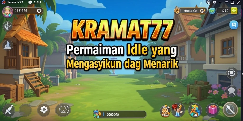 Tampilan gameplay KRAMAT77 yang menarik dan penuh warna, ideal untuk gamer idle.