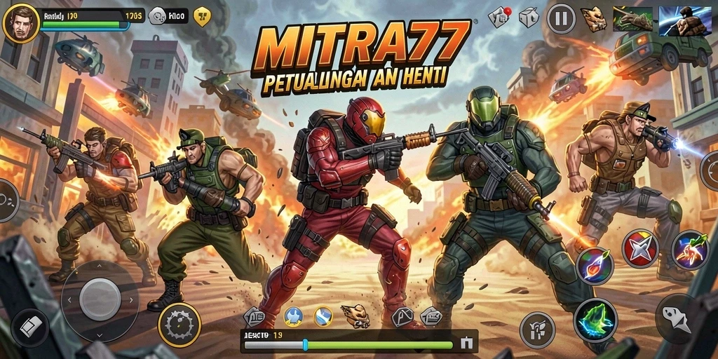 Tampilan gameplay seru dan menantang di MITRA77.