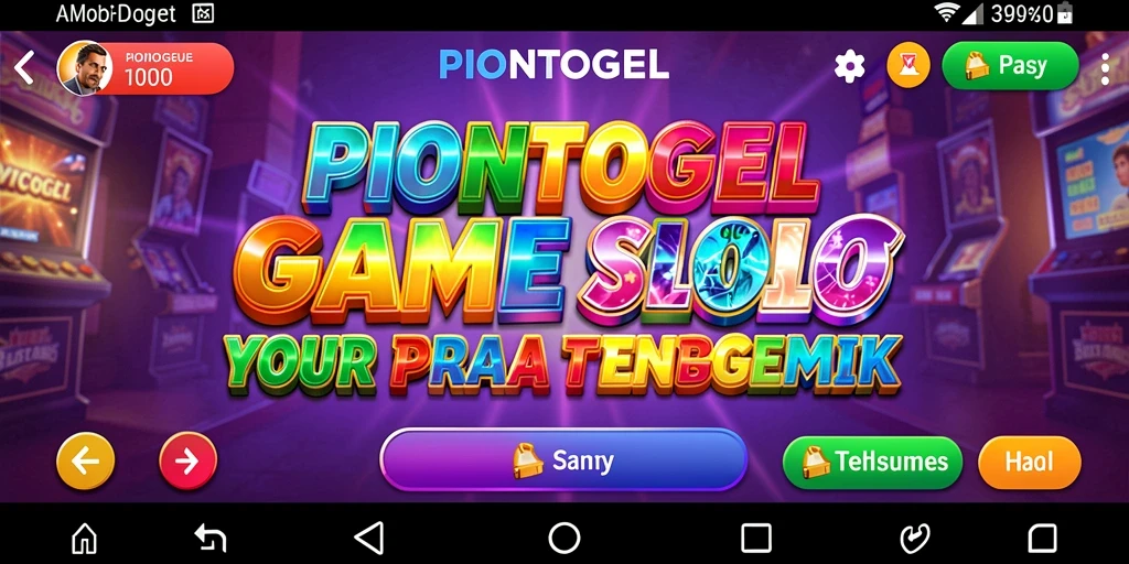 Screenshot PIONTOGEL menunjukkan tampilan gameplay Slot yang mendebarkan.