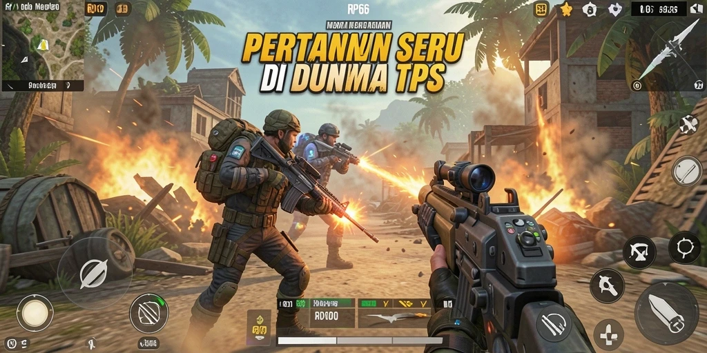 Tampilan gameplay seru di RP66 dengan aksi tembak-menembak yang mendebarkan.