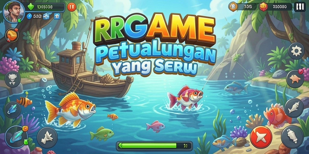 Tampilan gameplay RPGAME yang menampilkan pengalaman memancing yang mendebarkan.