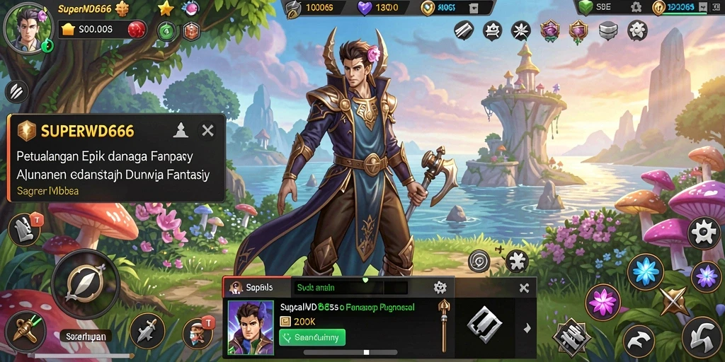 Tampilan gameplay RPG SUPERWD666 yang menegangkan dan penuh aksi.