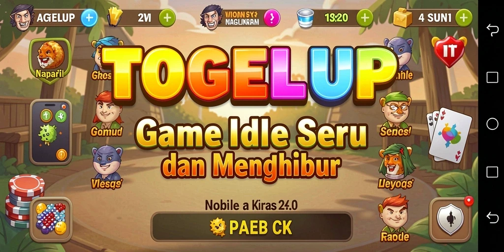 Screenshot gameplay TOGELUP menampilkan aksi seru dalam game Idle.