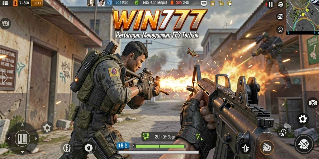 Tangkapan layar menunjukkan aksi mendebarkan dalam pertempuran FPS.